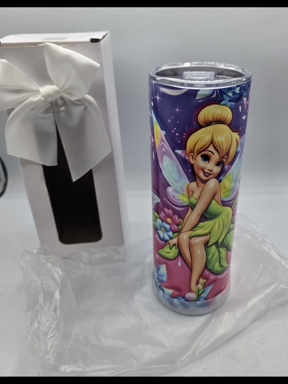 Tinker Fairy Purple Stainless Travel Tumbler - Branded Character Design